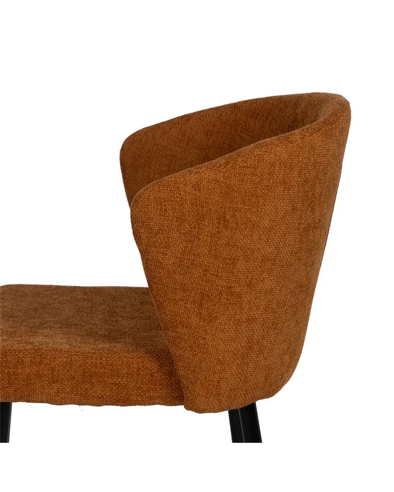 SILLA MARRÓN TEJIDO-METAL CONTRACT 59 X 55 X 80 CM