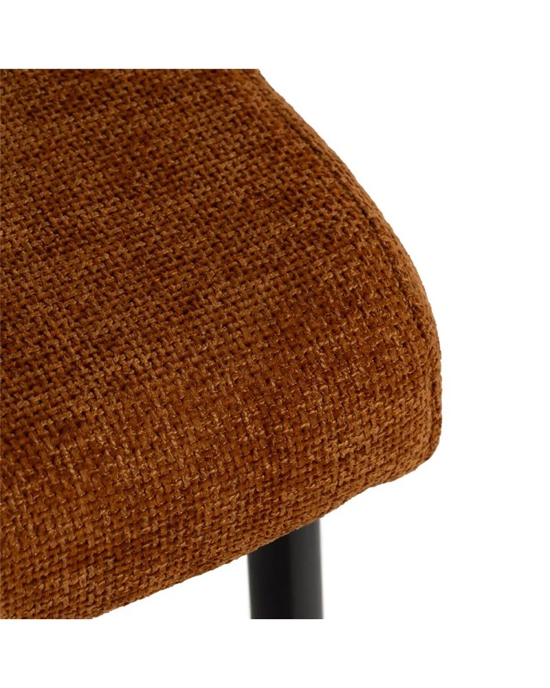 SILLA MARRÓN TEJIDO-METAL CONTRACT 59 X 55 X 80 CM