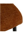 SILLA MARRÓN TEJIDO-METAL CONTRACT 59 X 55 X 80 CM