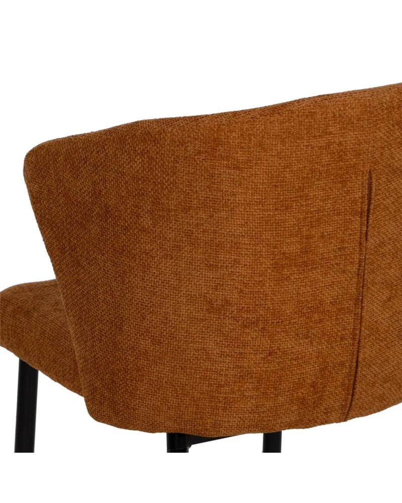 SILLA MARRÓN TEJIDO-METAL CONTRACT 59 X 55 X 80 CM