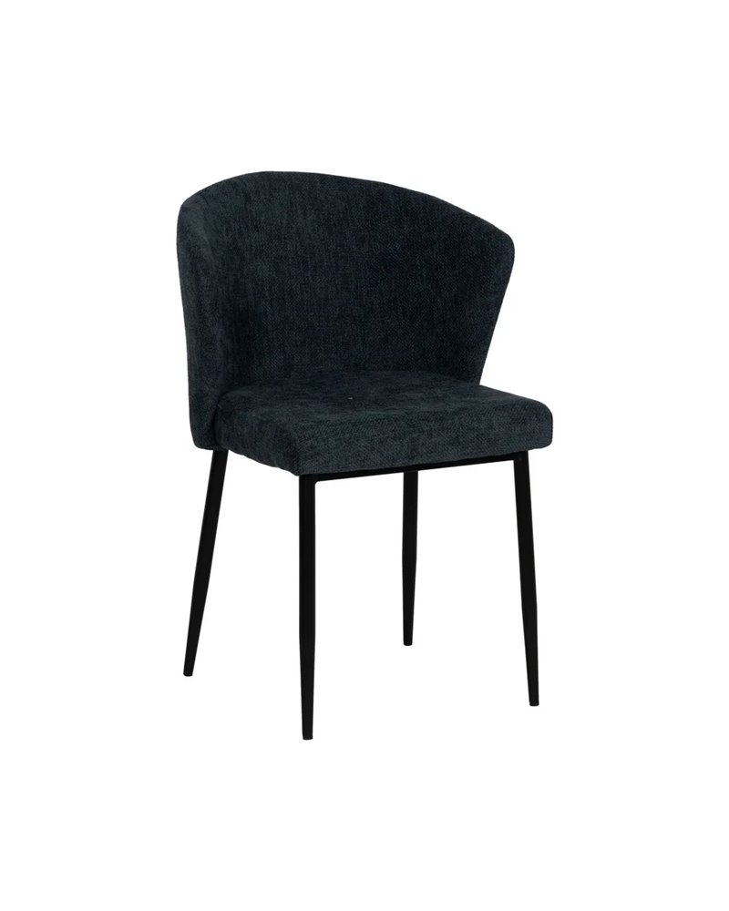 SILLA AZUL TEJIDO-METAL CONTRACT 59 X 55 X 80 CM