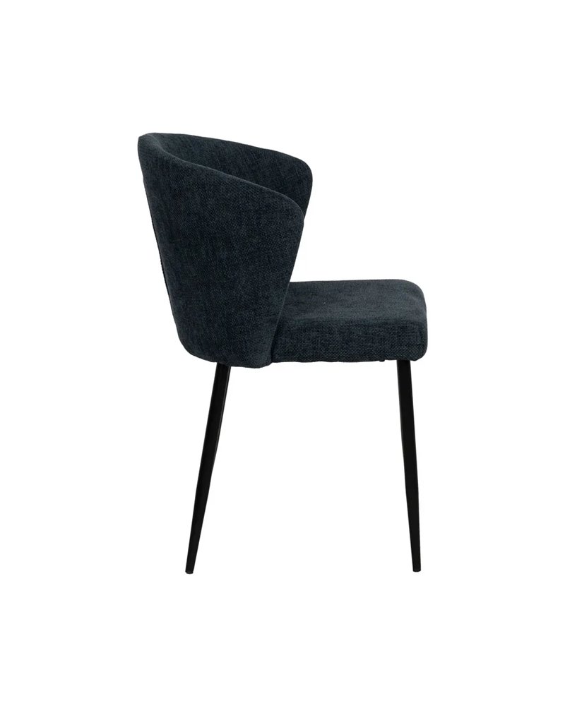 SILLA AZUL TEJIDO-METAL CONTRACT 59 X 55 X 80 CM