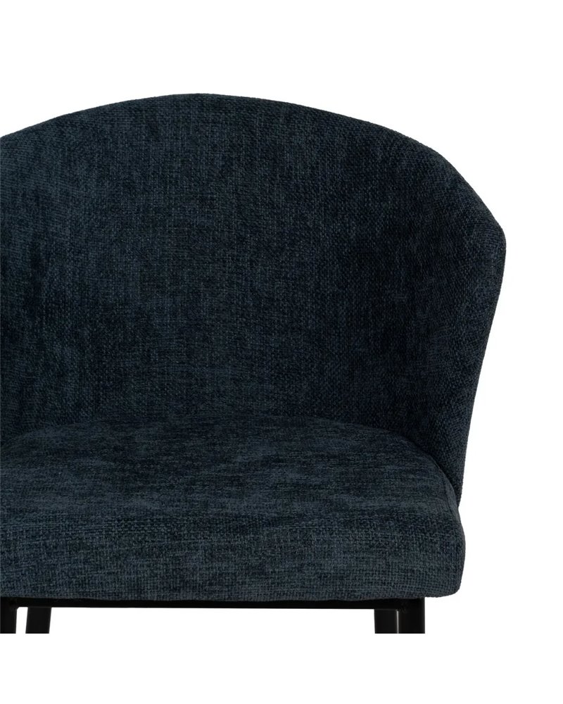 SILLA AZUL TEJIDO-METAL CONTRACT 59 X 55 X 80 CM
