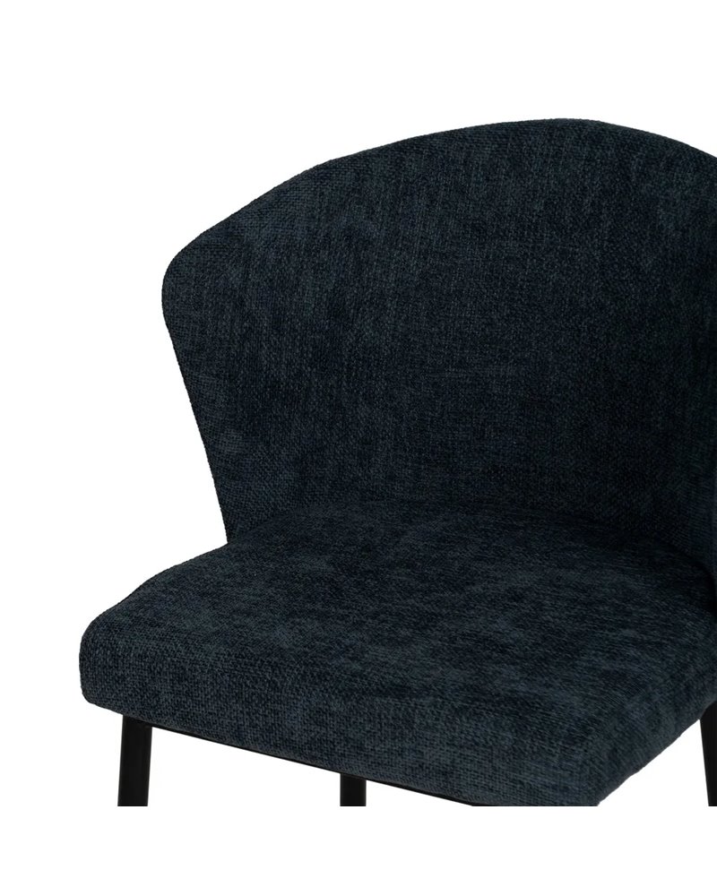 SILLA AZUL TEJIDO-METAL CONTRACT 59 X 55 X 80 CM
