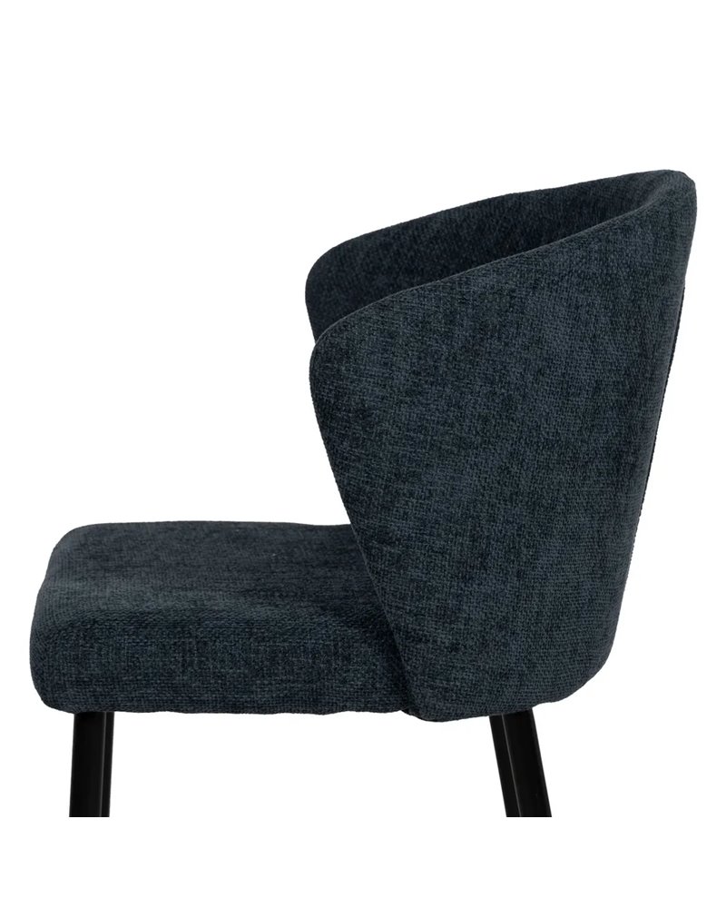 SILLA AZUL TEJIDO-METAL CONTRACT 59 X 55 X 80 CM