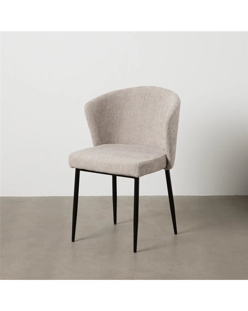 SILLA GRIS TEJIDO-METAL CONTRACT 59 X 55 X 80 CM