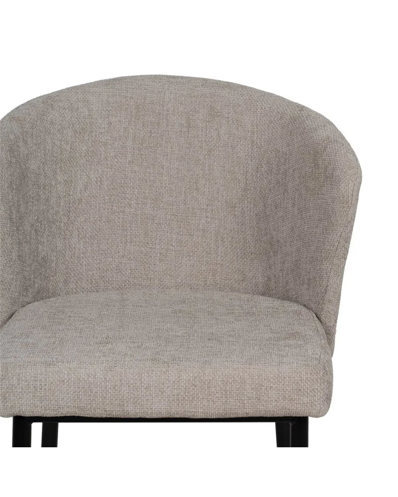 SILLA GRIS TEJIDO-METAL CONTRACT 59 X 55 X 80 CM