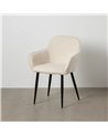SILLA BLANCO TEJIDO-METAL CONTRACT 60 X 59 X 83 CM