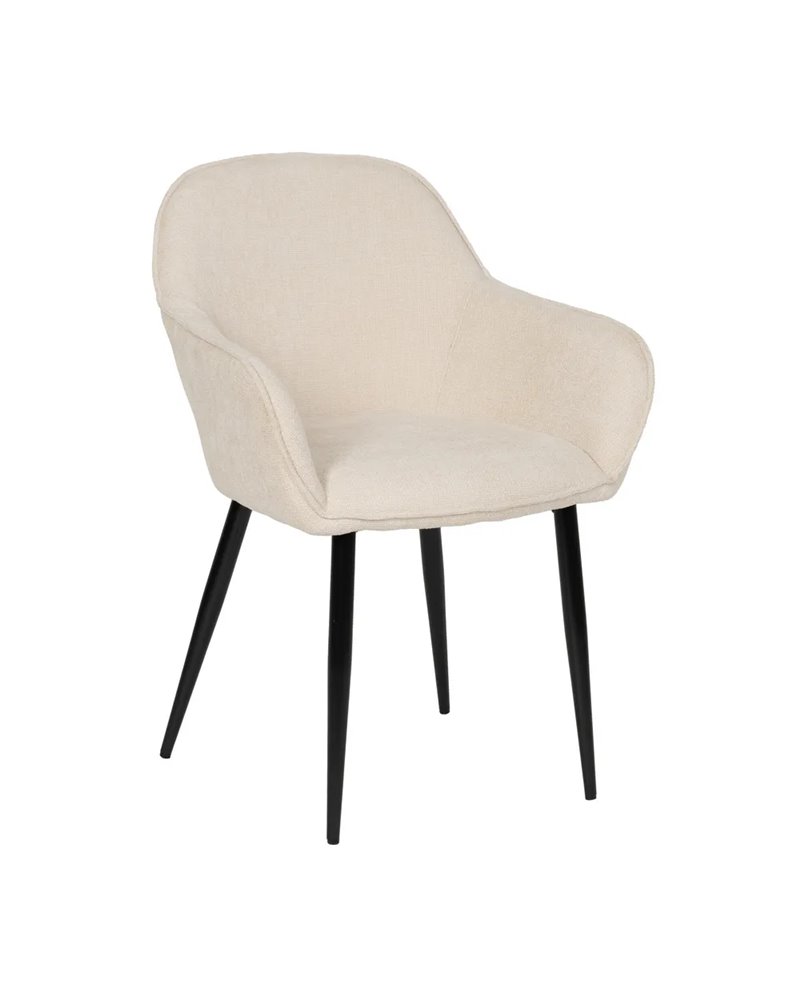 SILLA BLANCO TEJIDO-METAL CONTRACT 60 X 59 X 83 CM