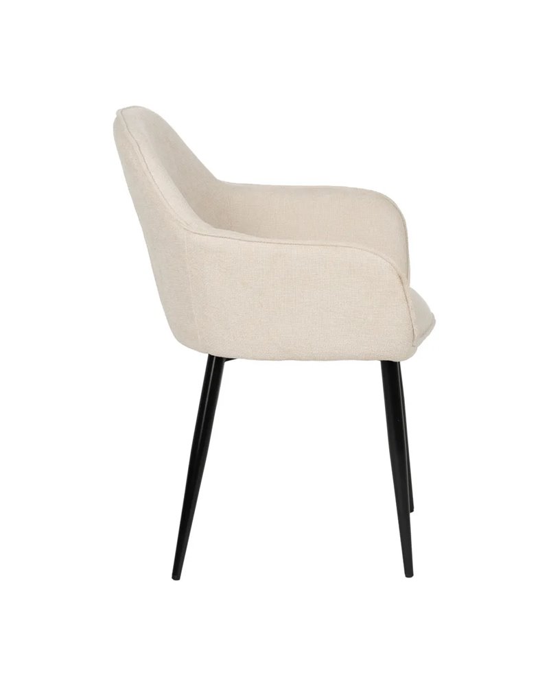 SILLA BLANCO TEJIDO-METAL CONTRACT 60 X 59 X 83 CM