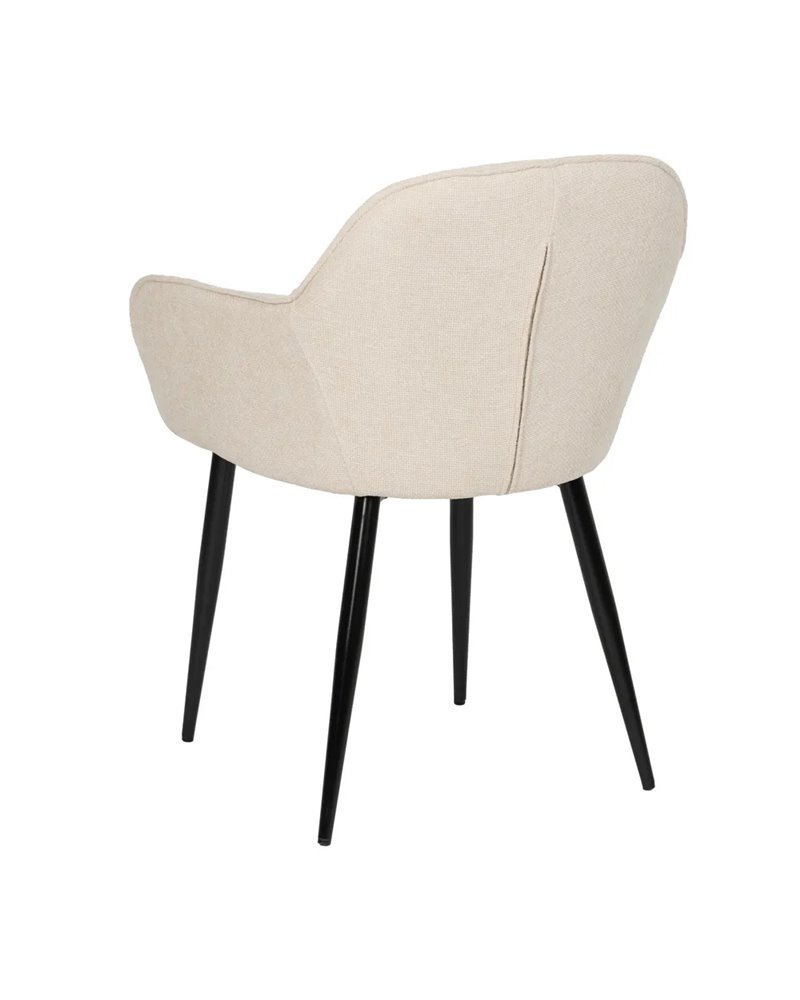 SILLA BLANCO TEJIDO-METAL CONTRACT 60 X 59 X 83 CM