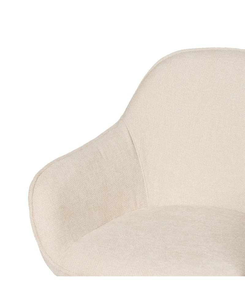 SILLA BLANCO TEJIDO-METAL CONTRACT 60 X 59 X 83 CM