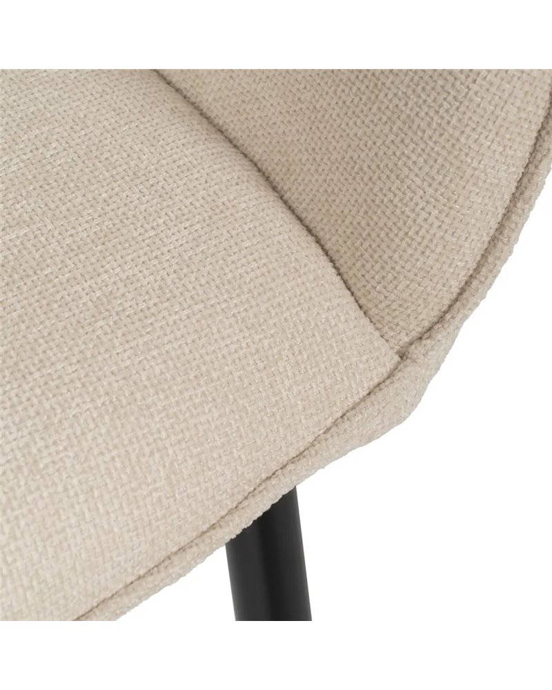 SILLA BLANCO TEJIDO-METAL CONTRACT 60 X 59 X 83 CM