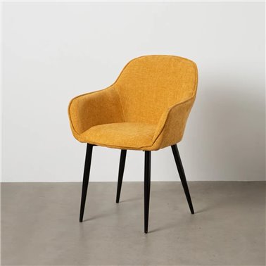 SILLA AMARILLO TEJIDO-METAL CONTRACT 60 X 59 X 83 CM