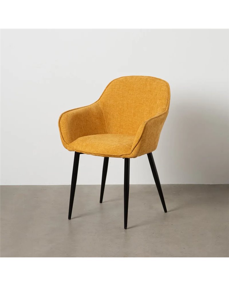 SILLA AMARILLO TEJIDO-METAL CONTRACT 60 X 59 X 83 CM