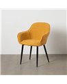 SILLA AMARILLO TEJIDO-METAL CONTRACT 60 X 59 X 83 CM