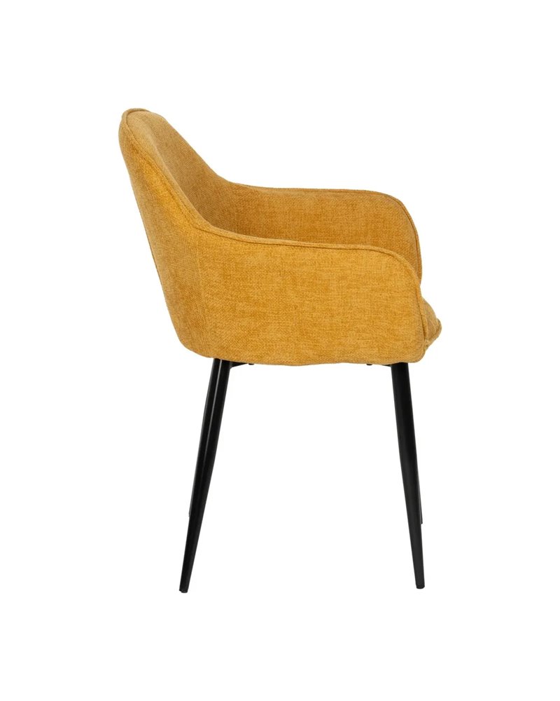 SILLA AMARILLO TEJIDO-METAL CONTRACT 60 X 59 X 83 CM