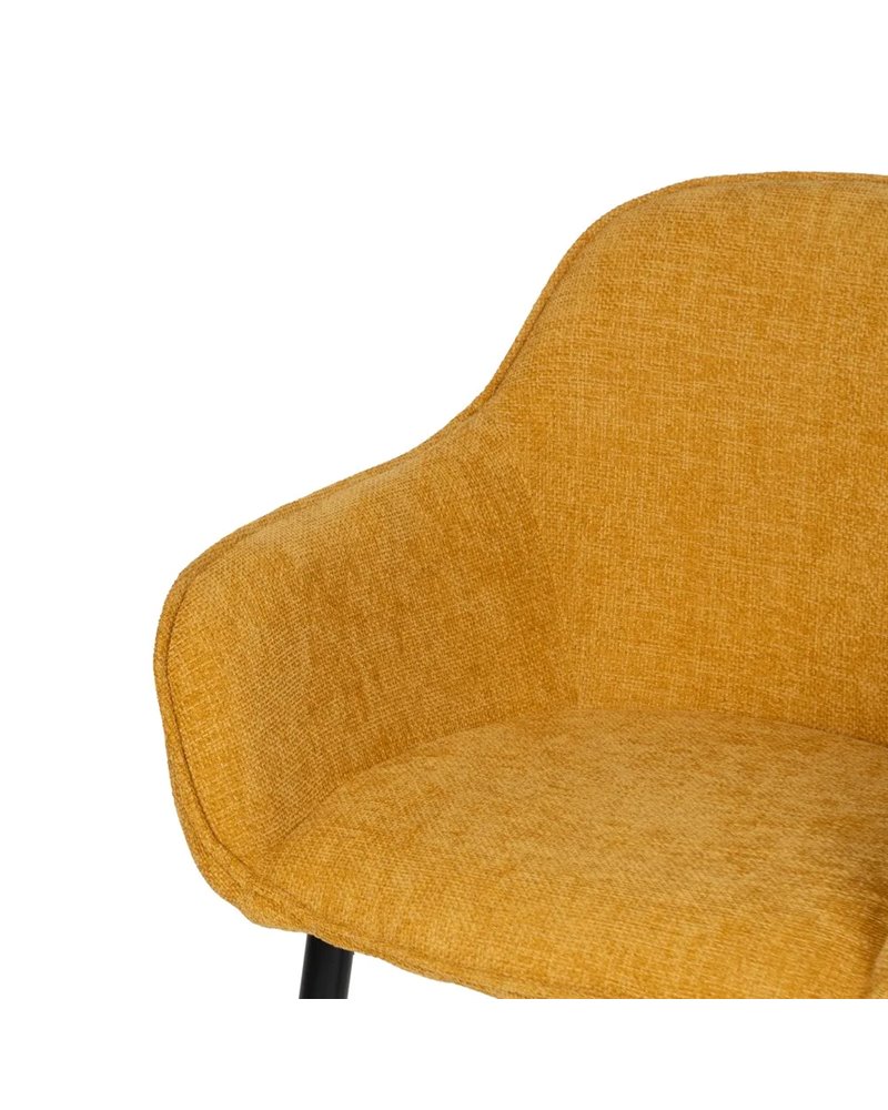 SILLA AMARILLO TEJIDO-METAL CONTRACT 60 X 59 X 83 CM