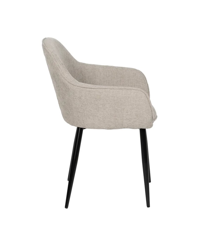 SILLA GRIS TEJIDO-METAL CONTRACT 60 X 59 X 83 CM