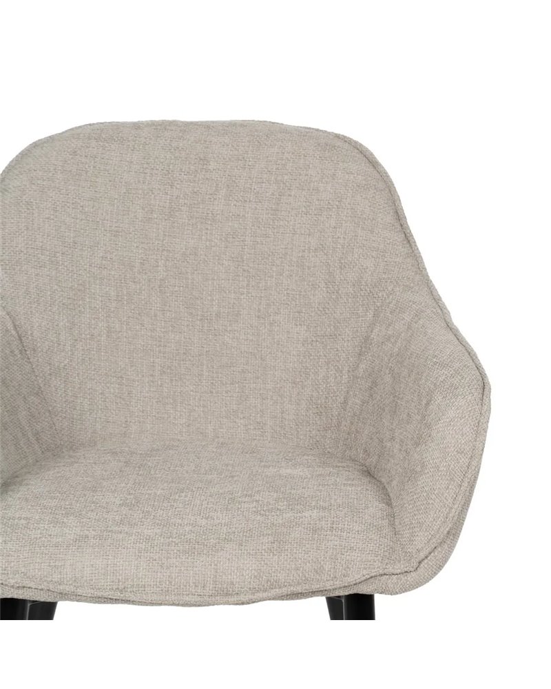 SILLA GRIS TEJIDO-METAL CONTRACT 60 X 59 X 83 CM