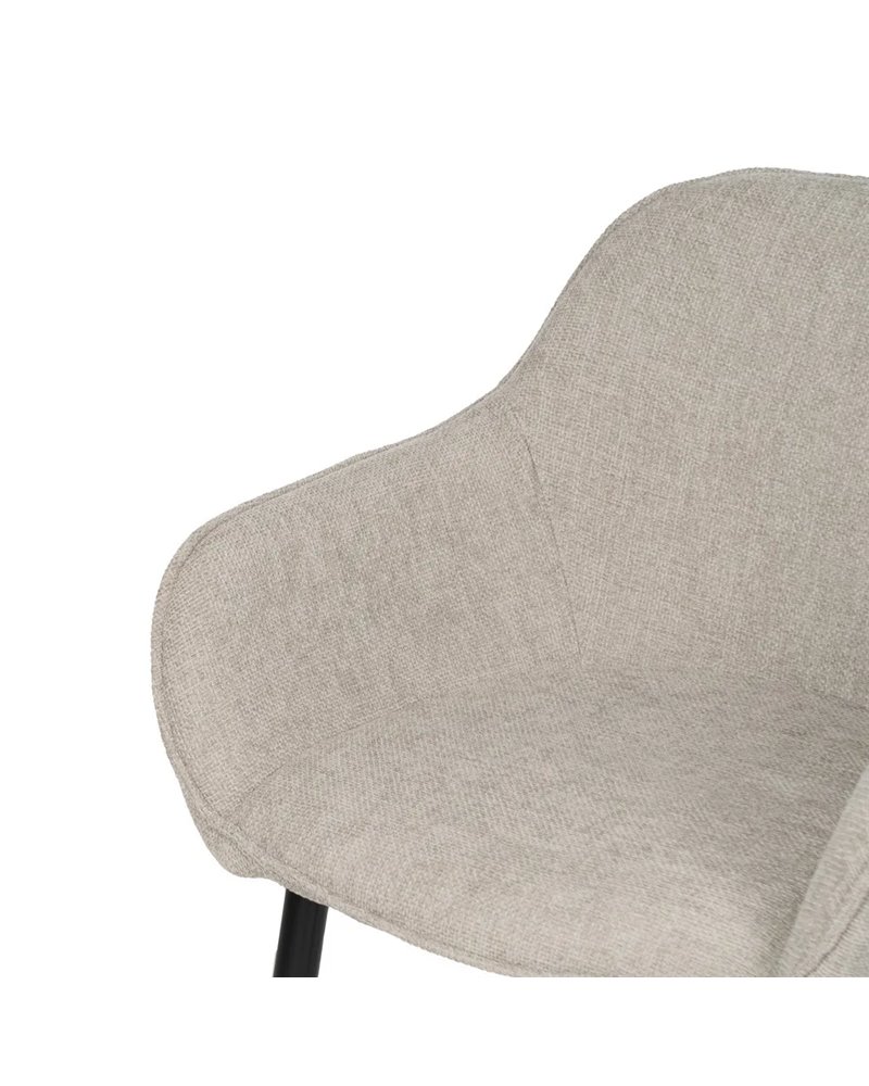 SILLA GRIS TEJIDO-METAL CONTRACT 60 X 59 X 83 CM