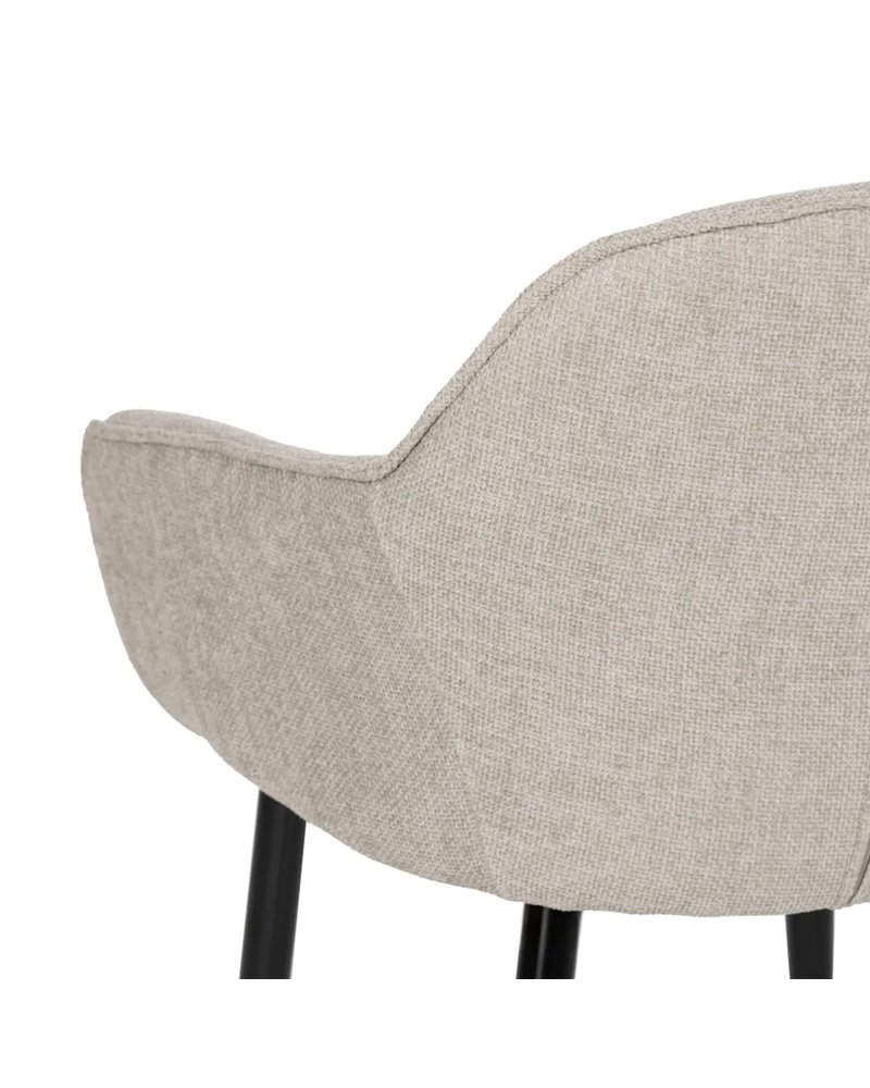 SILLA GRIS TEJIDO-METAL CONTRACT 60 X 59 X 83 CM