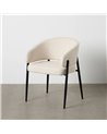 SILLA BLANCO TEJIDO-METAL CONTRACT 60 X 57 X 79 CM