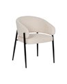 SILLA BLANCO TEJIDO-METAL CONTRACT 60 X 57 X 79 CM