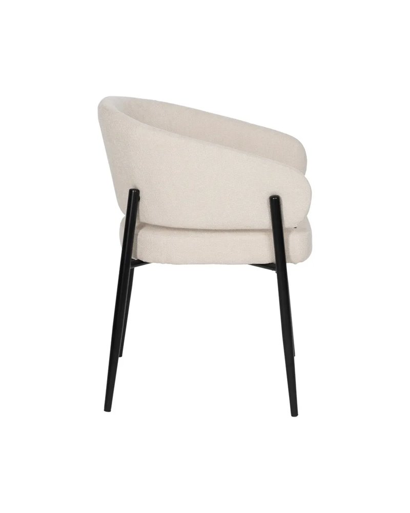 SILLA BLANCO TEJIDO-METAL CONTRACT 60 X 57 X 79 CM