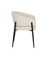 SILLA BLANCO TEJIDO-METAL CONTRACT 60 X 57 X 79 CM