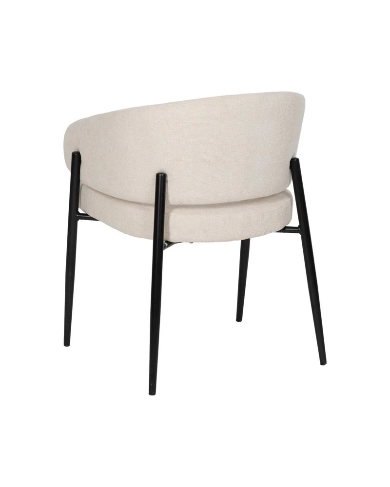 SILLA BLANCO TEJIDO-METAL CONTRACT 60 X 57 X 79 CM