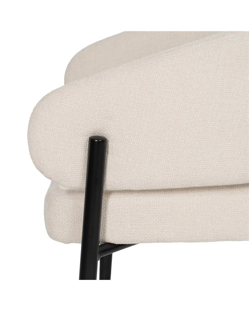SILLA BLANCO TEJIDO-METAL CONTRACT 60 X 57 X 79 CM