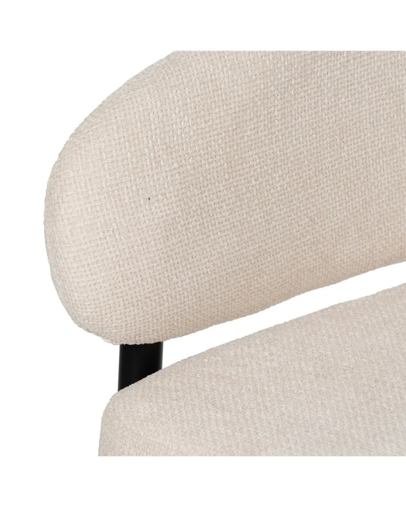 SILLA BLANCO TEJIDO-METAL CONTRACT 60 X 57 X 79 CM