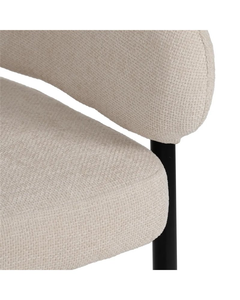 SILLA BLANCO TEJIDO-METAL CONTRACT 60 X 57 X 79 CM