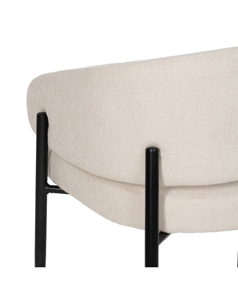 SILLA BLANCO TEJIDO-METAL CONTRACT 60 X 57 X 79 CM