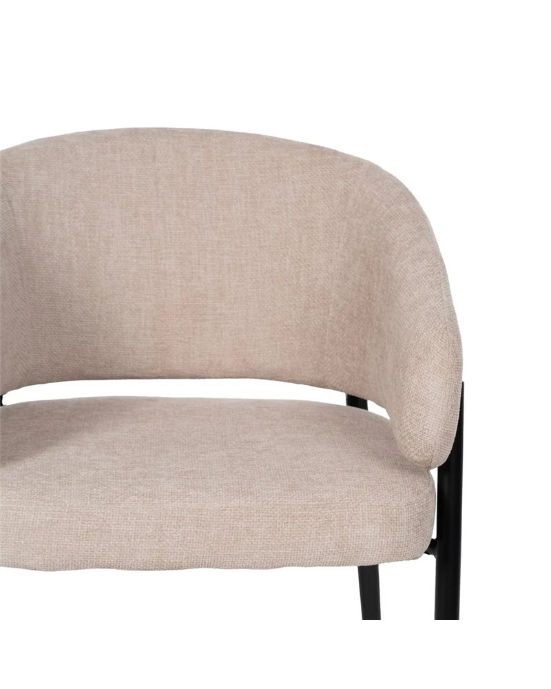 SILLA BEIGE TEJIDO-METAL CONTRACT 60 X 57 X 79 CM