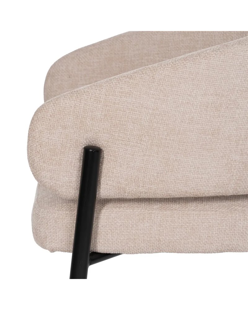 SILLA BEIGE TEJIDO-METAL CONTRACT 60 X 57 X 79 CM