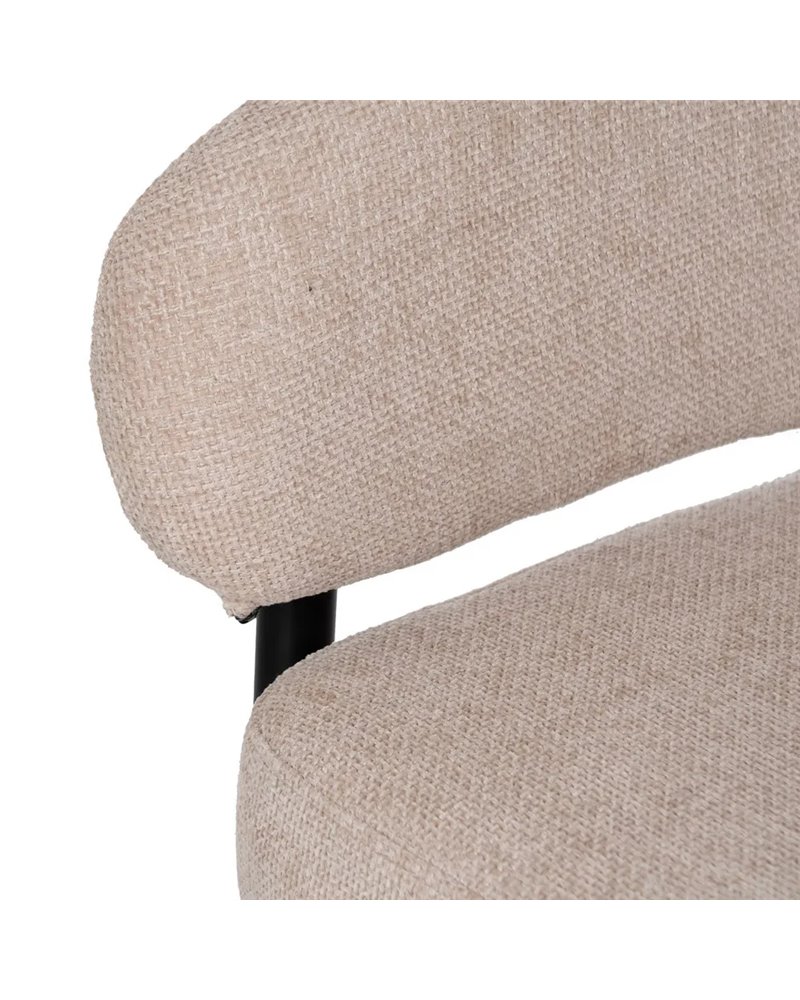 SILLA BEIGE TEJIDO-METAL CONTRACT 60 X 57 X 79 CM