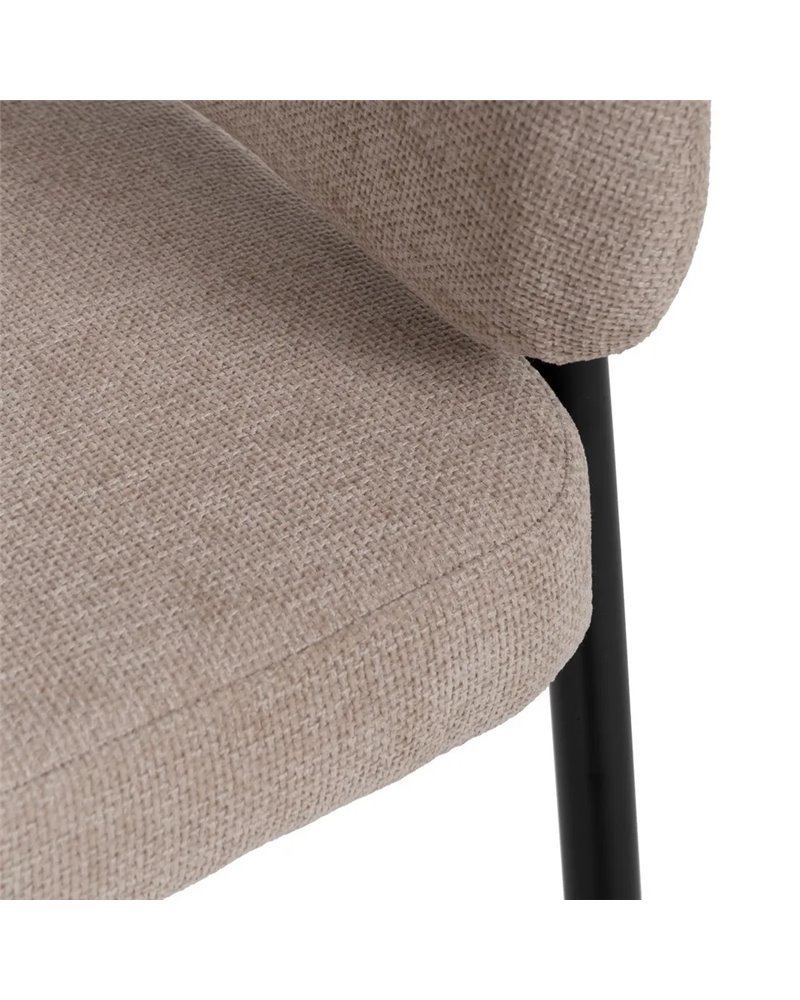 SILLA BEIGE TEJIDO-METAL CONTRACT 60 X 57 X 79 CM