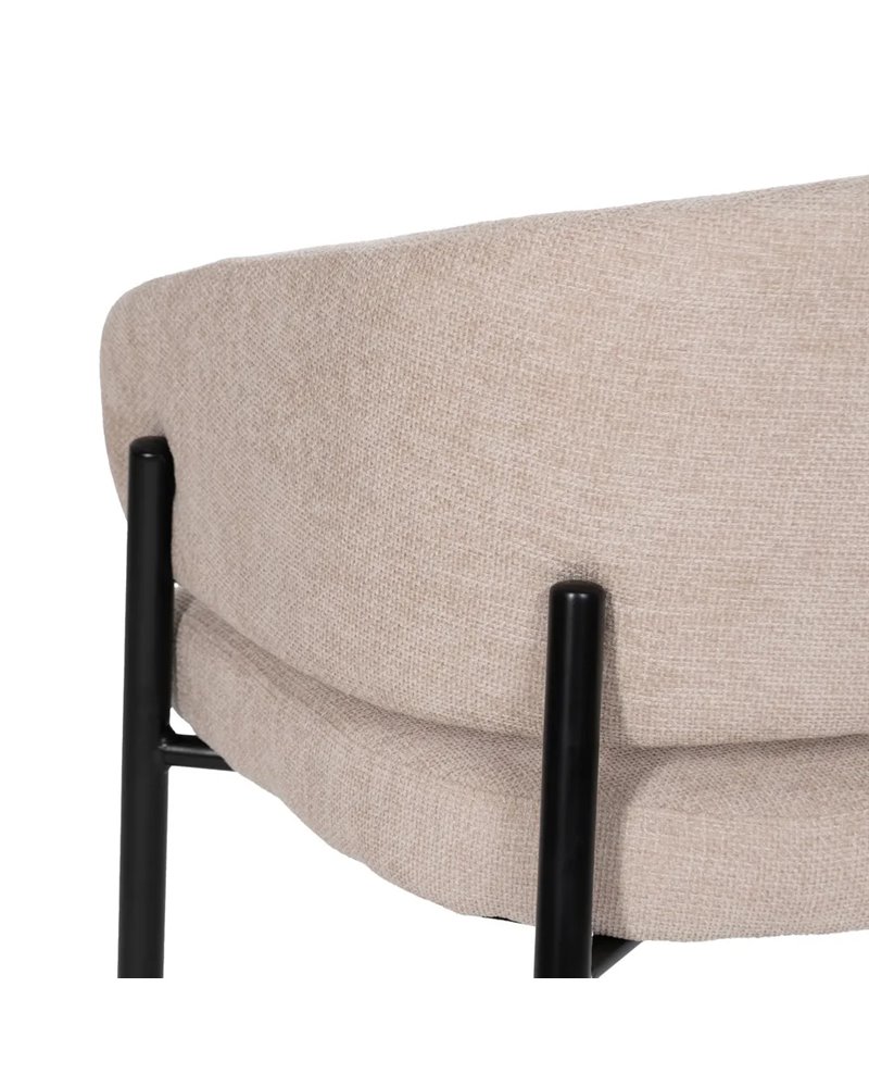 SILLA BEIGE TEJIDO-METAL CONTRACT 60 X 57 X 79 CM
