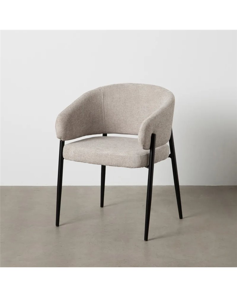 SILLA GRIS TEJIDO-METAL CONTRACT 60 X 57 X 79 CM