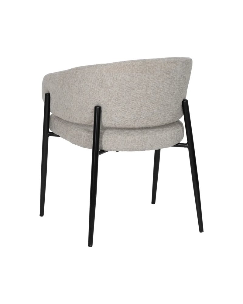 SILLA GRIS TEJIDO-METAL CONTRACT 60 X 57 X 79 CM