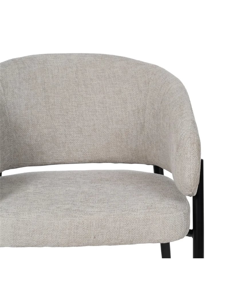 SILLA GRIS TEJIDO-METAL CONTRACT 60 X 57 X 79 CM