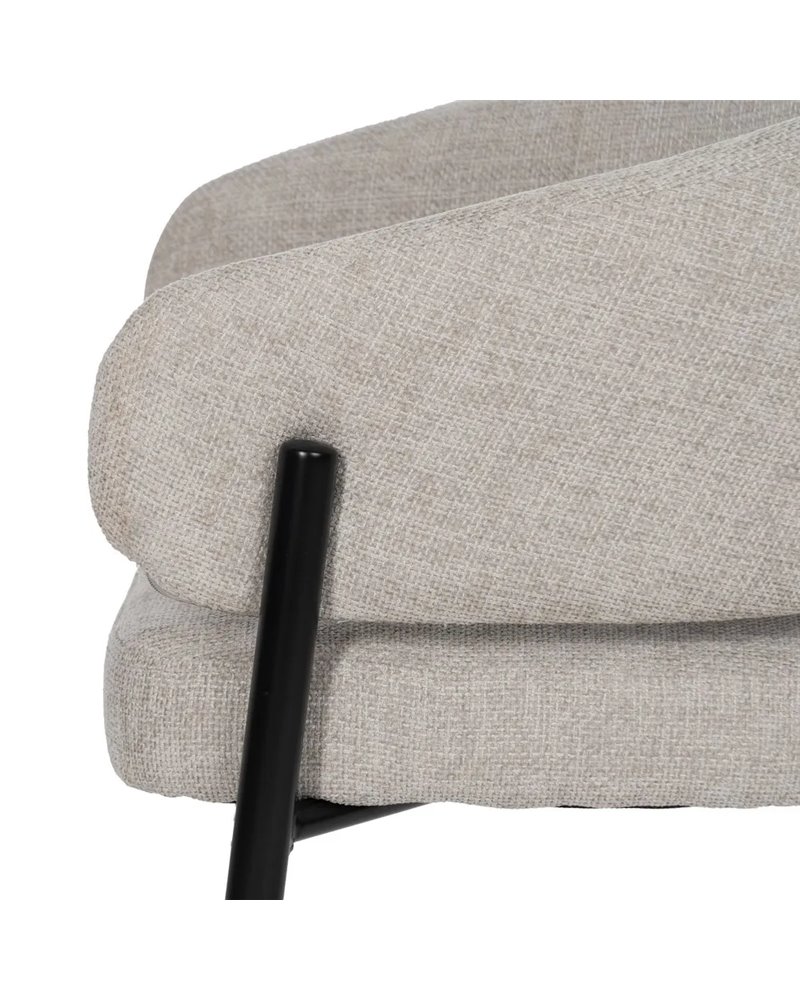 SILLA GRIS TEJIDO-METAL CONTRACT 60 X 57 X 79 CM