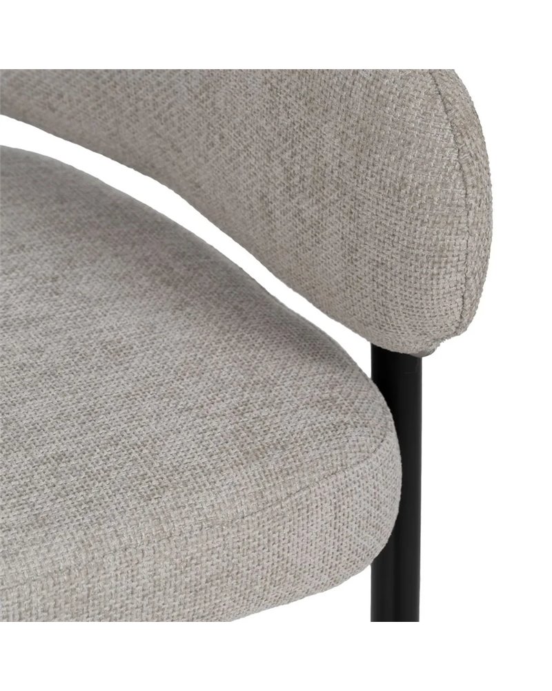 SILLA GRIS TEJIDO-METAL CONTRACT 60 X 57 X 79 CM