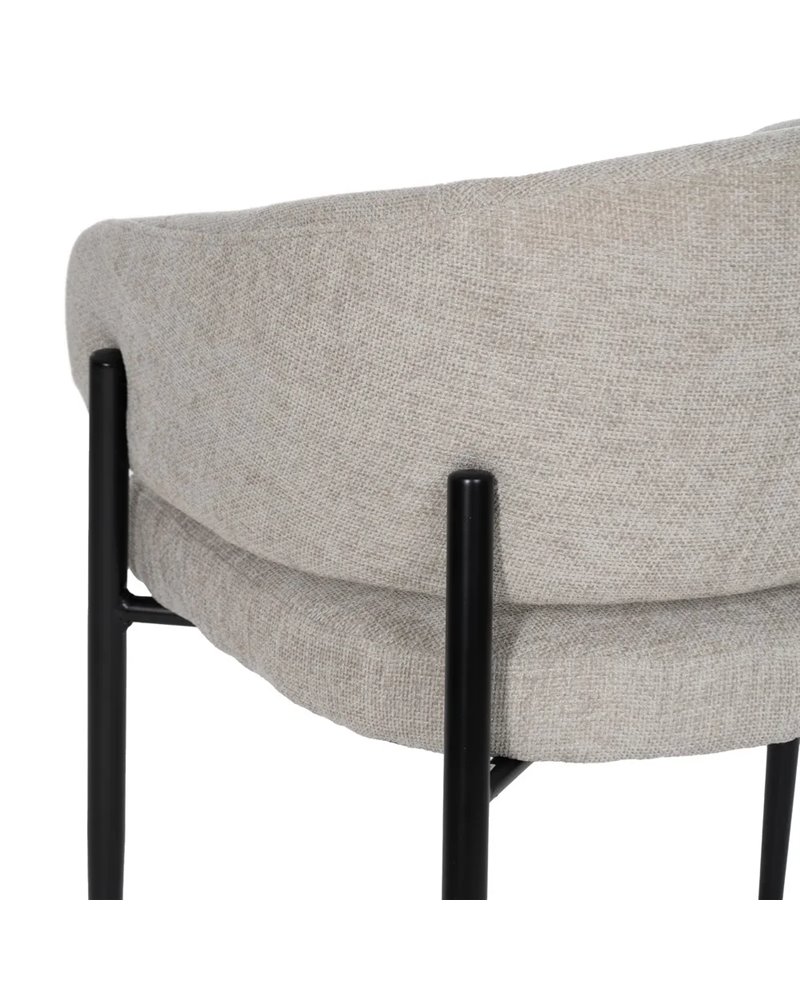 SILLA GRIS TEJIDO-METAL CONTRACT 60 X 57 X 79 CM