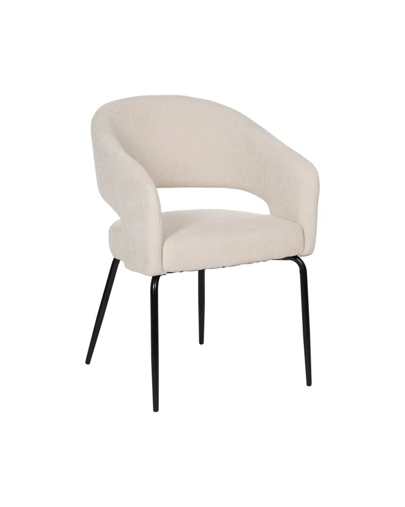 SILLA BLANCO TEJIDO-METAL CONTRACT 57 X 56 X 81 CM