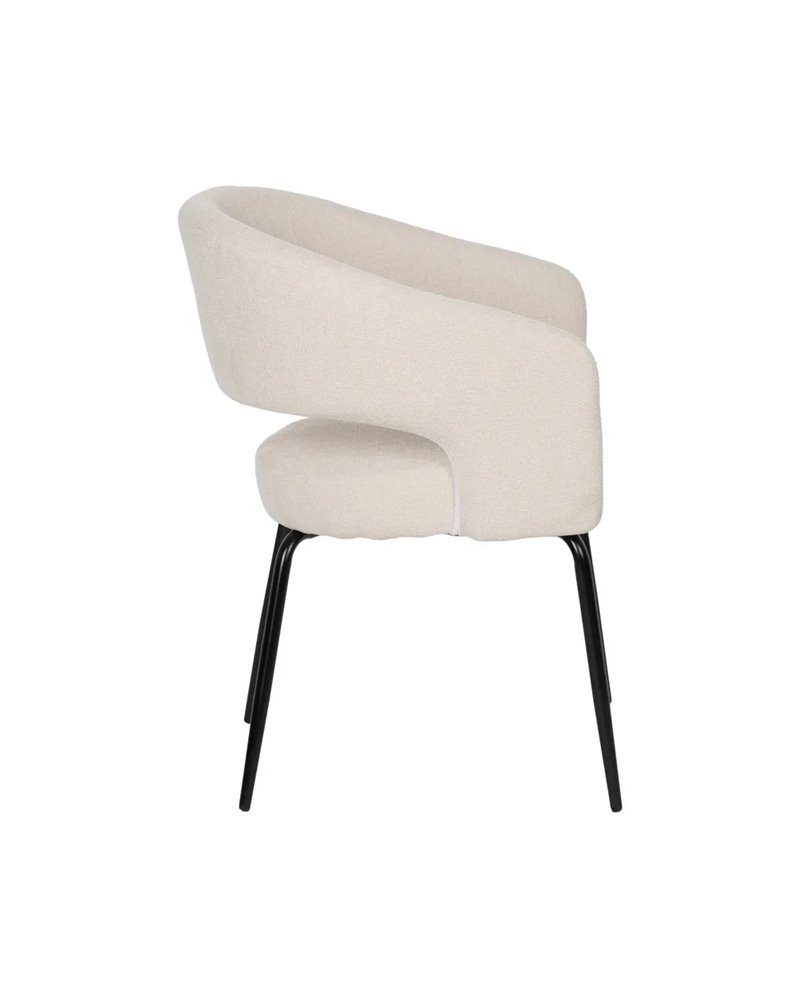 SILLA BLANCO TEJIDO-METAL CONTRACT 57 X 56 X 81 CM