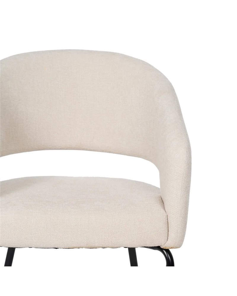 SILLA BLANCO TEJIDO-METAL CONTRACT 57 X 56 X 81 CM