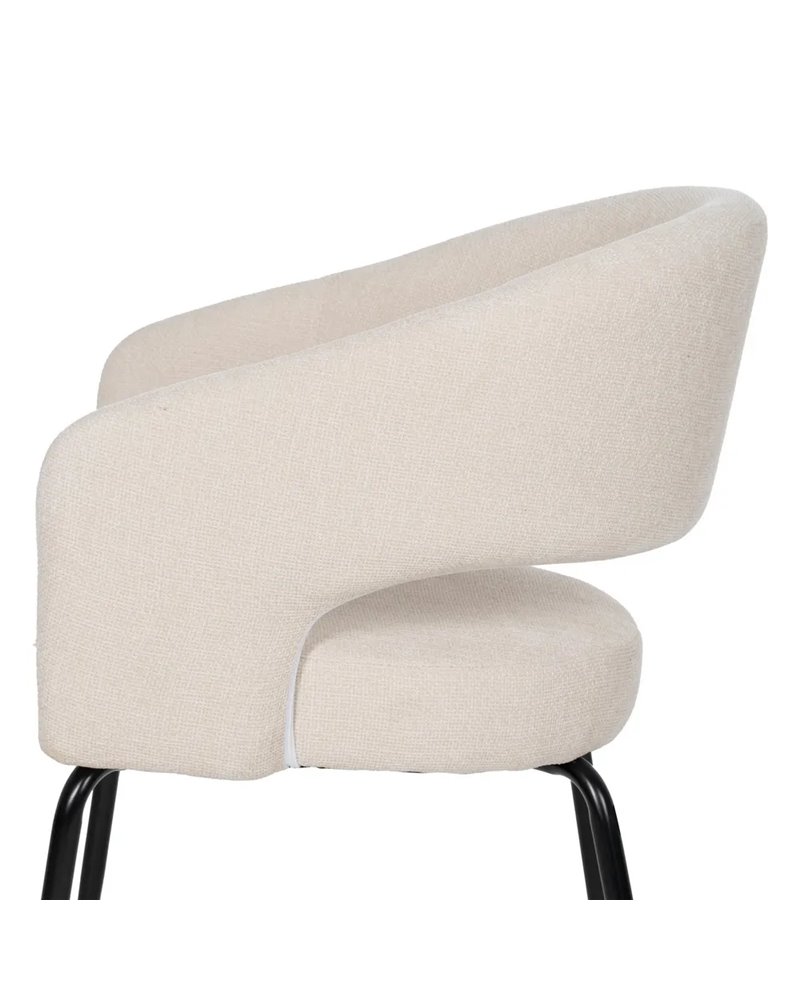 SILLA BLANCO TEJIDO-METAL CONTRACT 57 X 56 X 81 CM